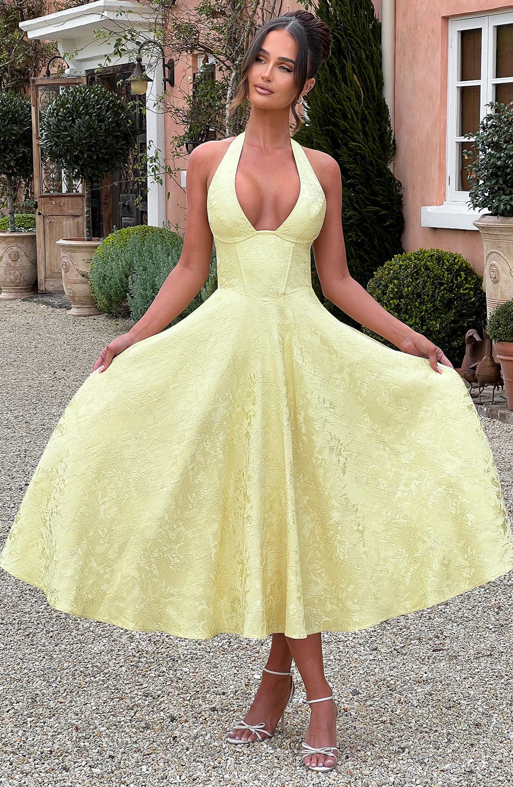 Isabelle's™ | Wedding Guest Halter Midi Dress