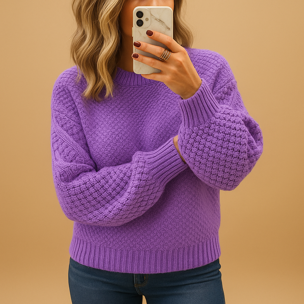 Isabelle's™ | Winter Cozy Textured Knit Sweater