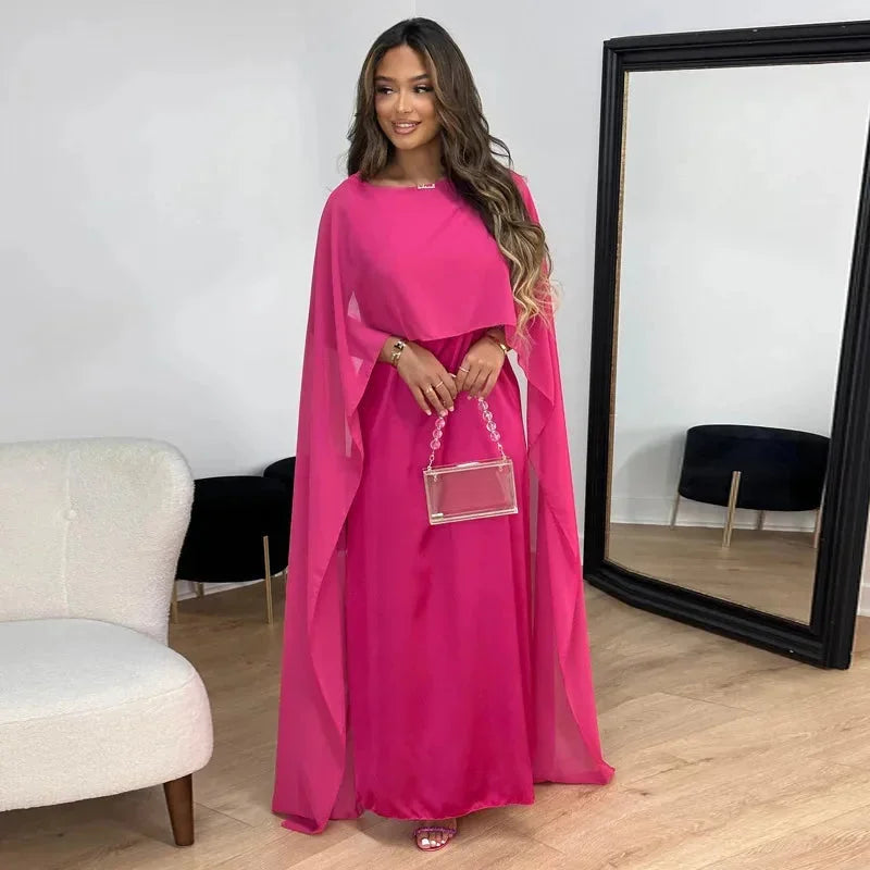 Isabelle's™ | Wedding Guest Cape Maxi Dress