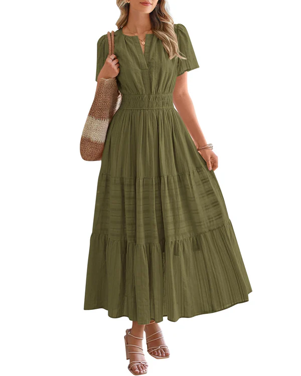 Isabelle's™ | Smocked Waist Tiered Maxi Dress