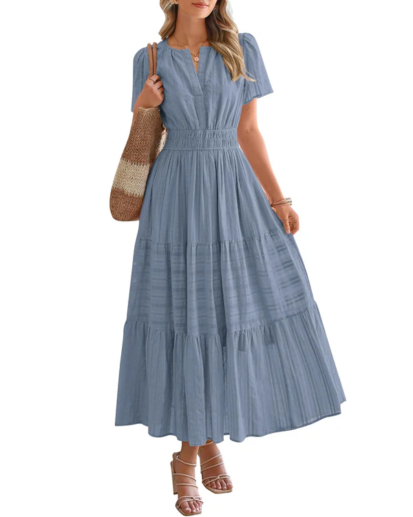 Isabelle's™ | Smocked Waist Tiered Maxi Dress