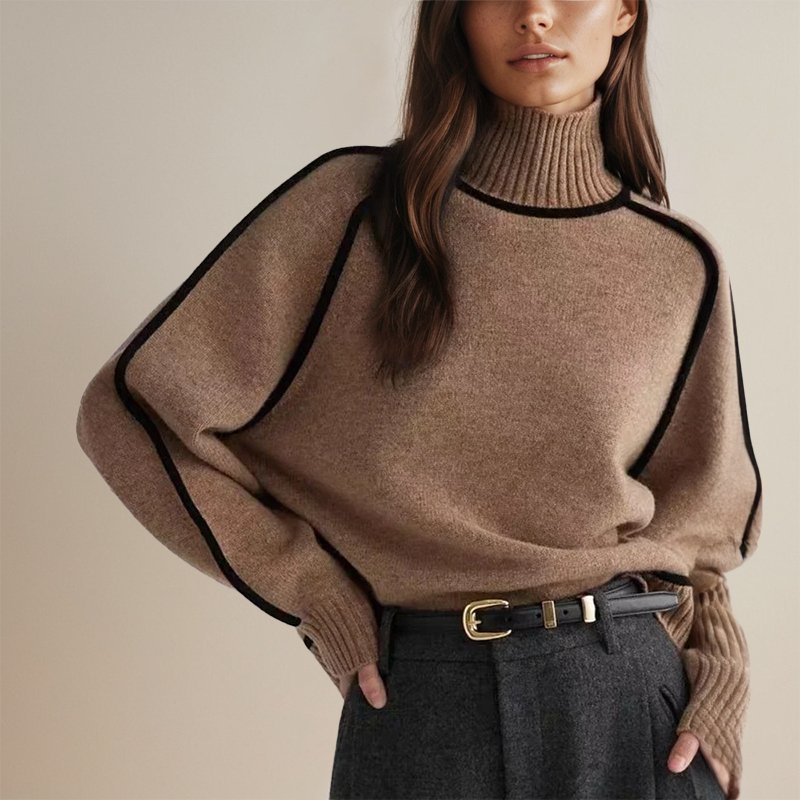 Isabelle's™ | Winter Color Block Turtleneck Sweater