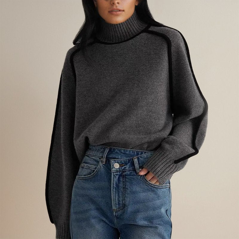 Isabelle's™ | Winter Color Block Turtleneck Sweater
