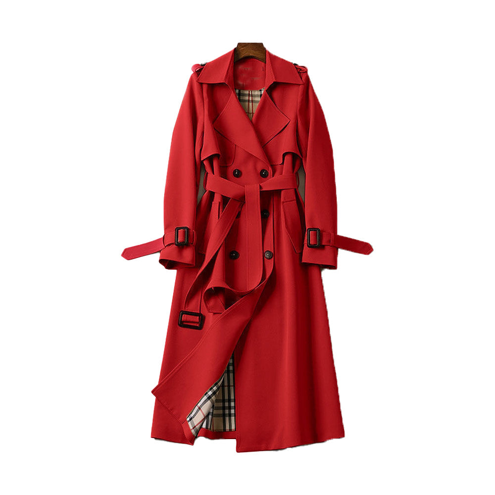 Isabelle's™ | Double-Breasted Belted Trench Coat