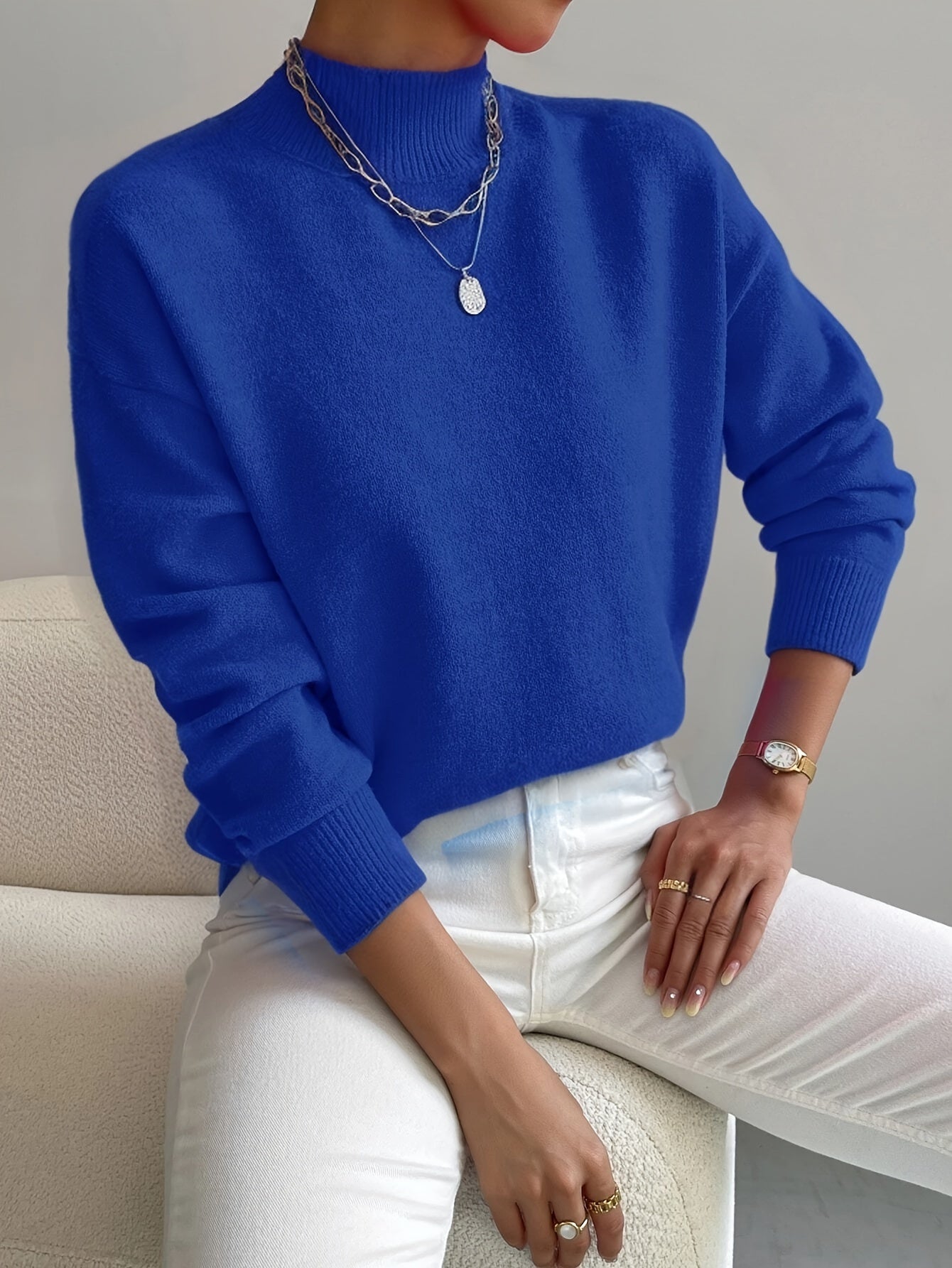 Isabelle's™ | Spring Comfortable Mock Neck Sweater