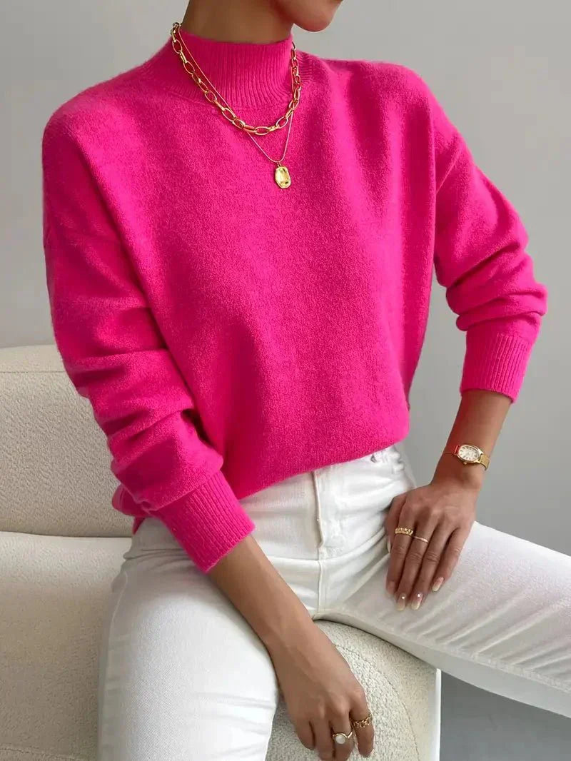 Isabelle's™ | Spring Comfortable Mock Neck Sweater