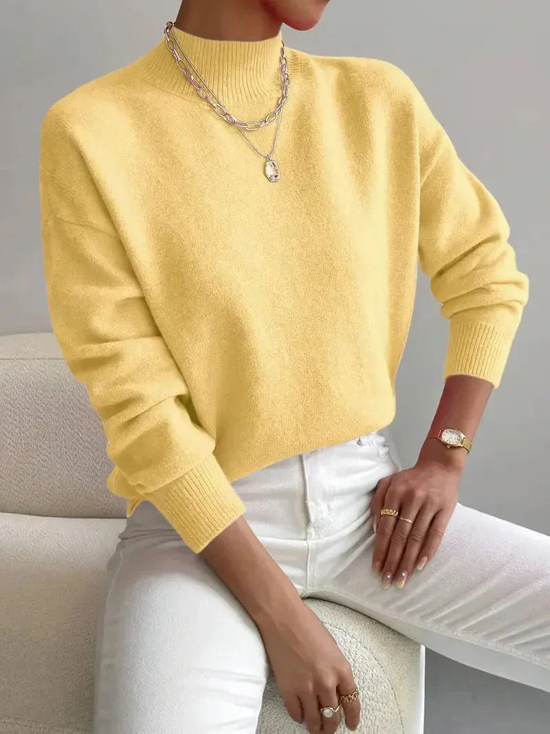 Isabelle's™ | Spring Comfortable Mock Neck Sweater
