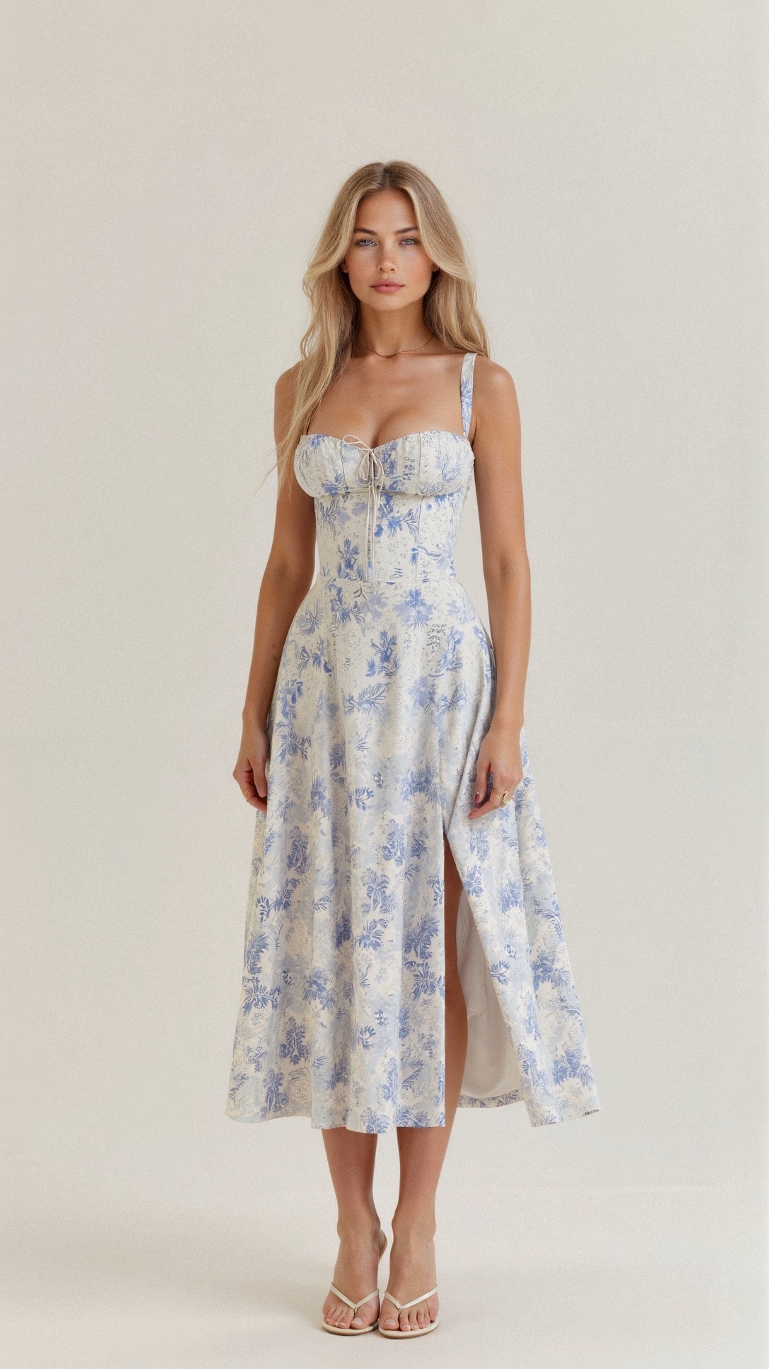 Isabelle's™ | Floral Chic Corset Midi Dress
