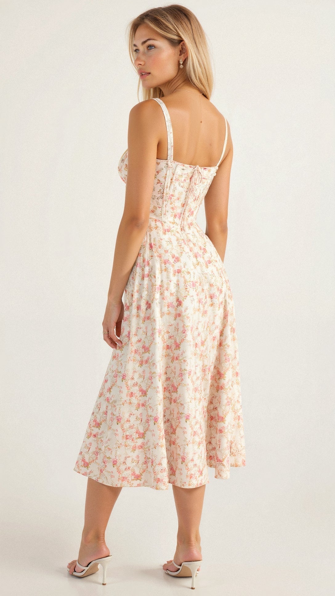 Isabelle's™ | Floral Chic Corset Midi Dress