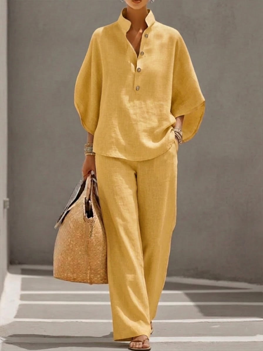 Isabelle's™ | Relaxed Fit Linen Two-Piece Set