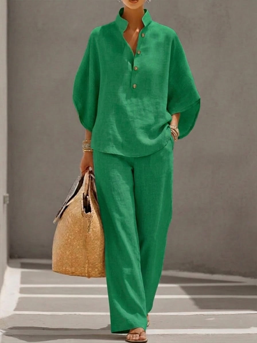 Isabelle's™ | Relaxed Fit Linen Two-Piece Set