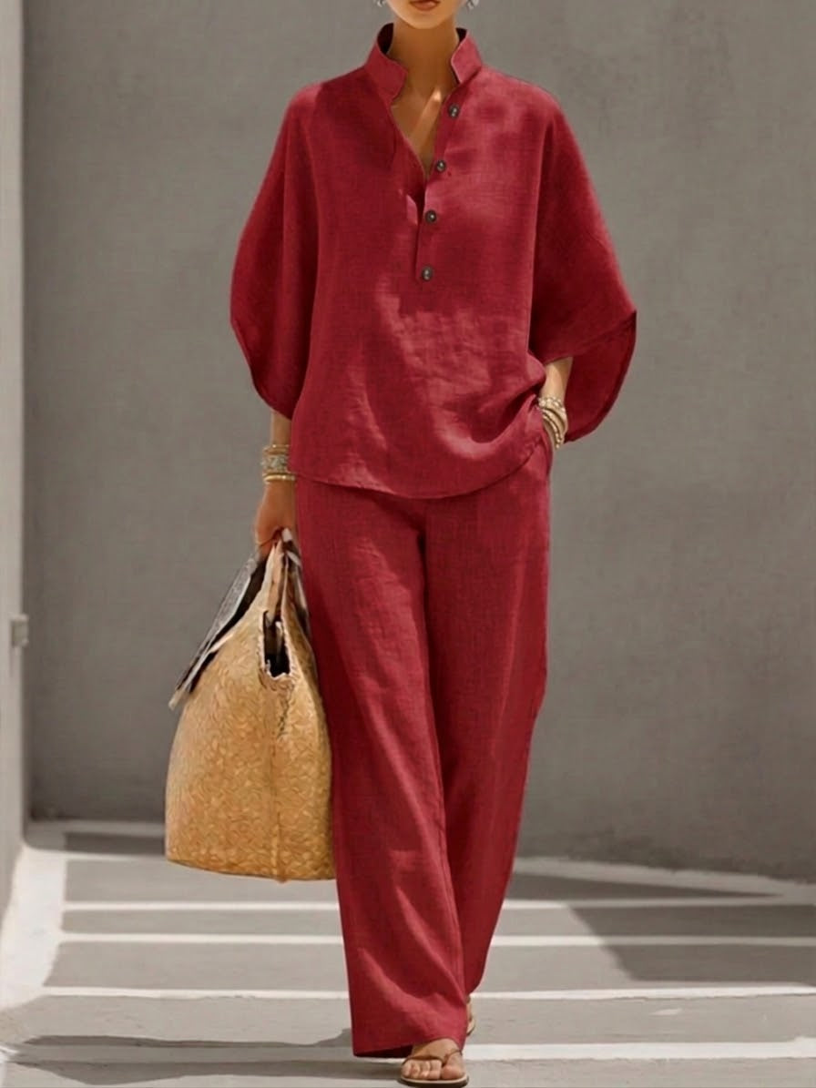 Isabelle's™ | Relaxed Fit Linen Two-Piece Set