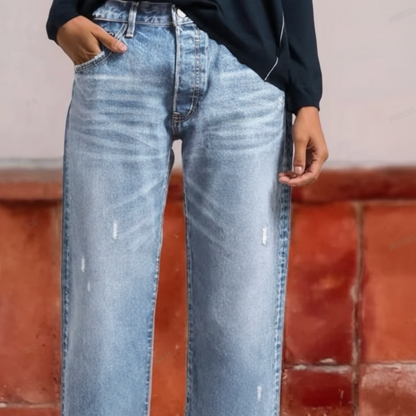 Isabelle's™ | Retro Cropped Straight Jeans