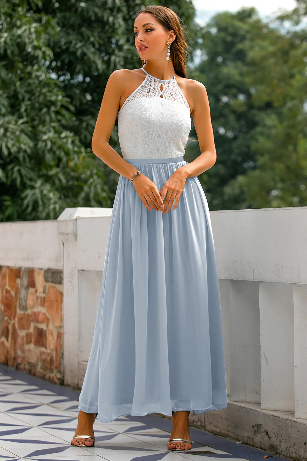 Isabelle's™ | Wedding Guest Halter Maxi Dress