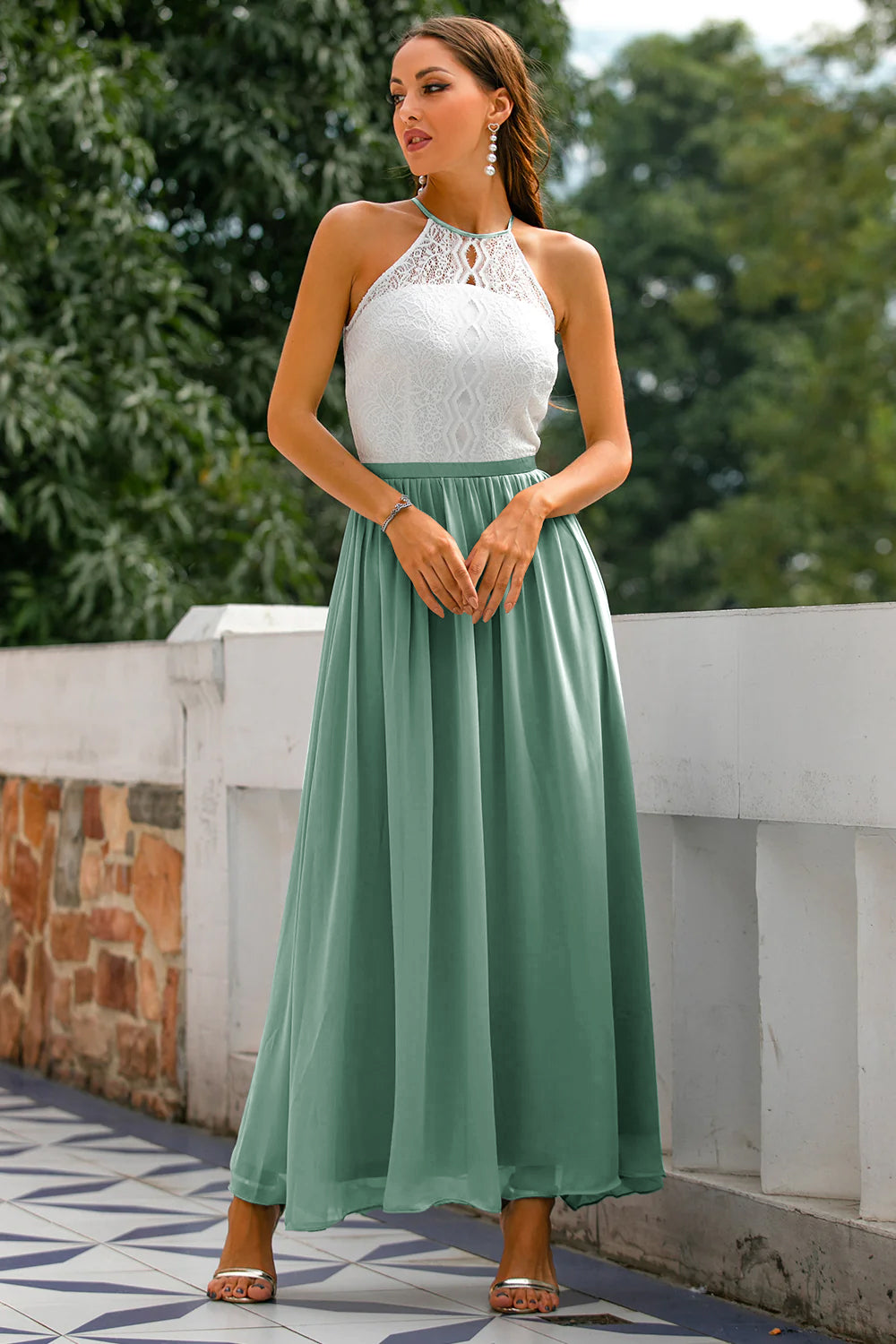 Isabelle's™ | Wedding Guest Halter Maxi Dress