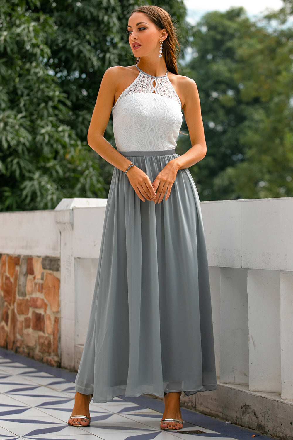 Isabelle's™ | Wedding Guest Halter Maxi Dress