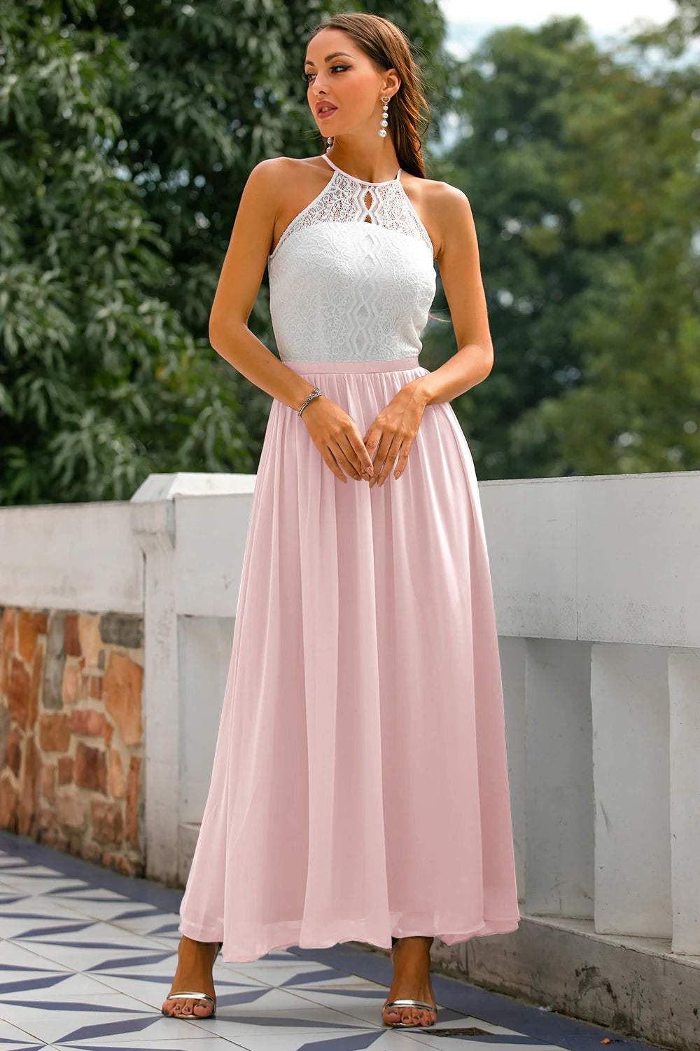 Isabelle's™ | Wedding Guest Halter Maxi Dress