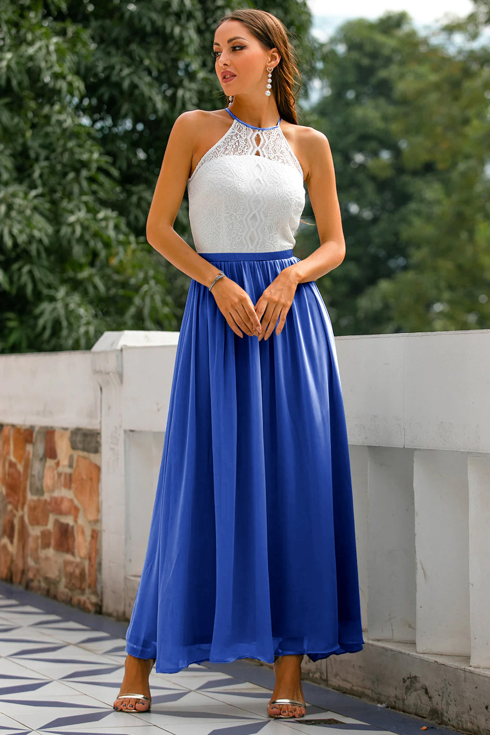 Isabelle's™ | Wedding Guest Halter Maxi Dress