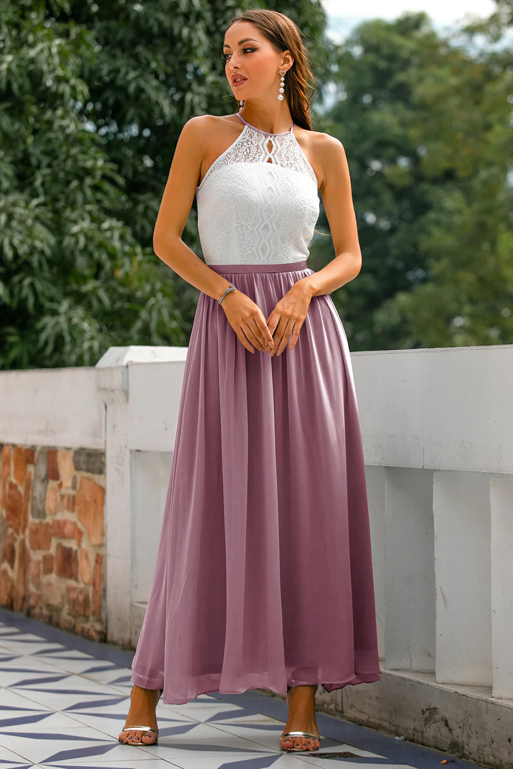 Isabelle's™ | Wedding Guest Halter Maxi Dress