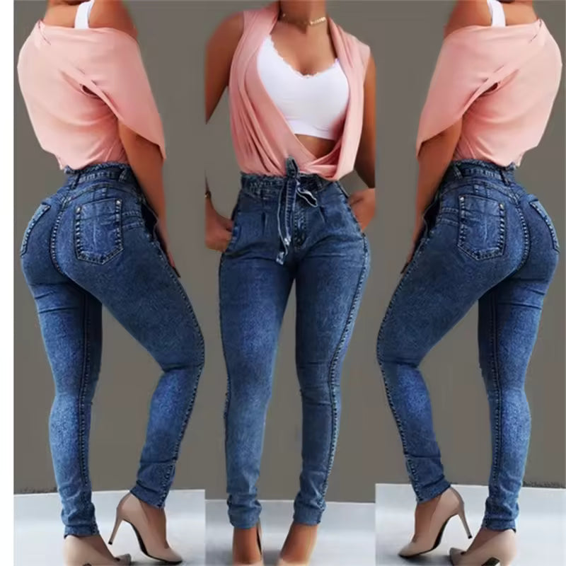 Women classic denim & stretch pants