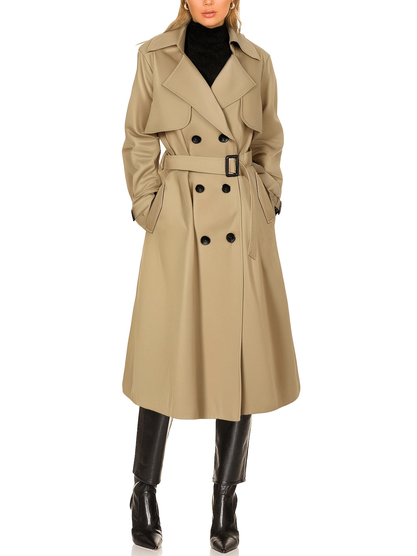 Isabelle's™ | Elegant Longline Office Trench Coat
