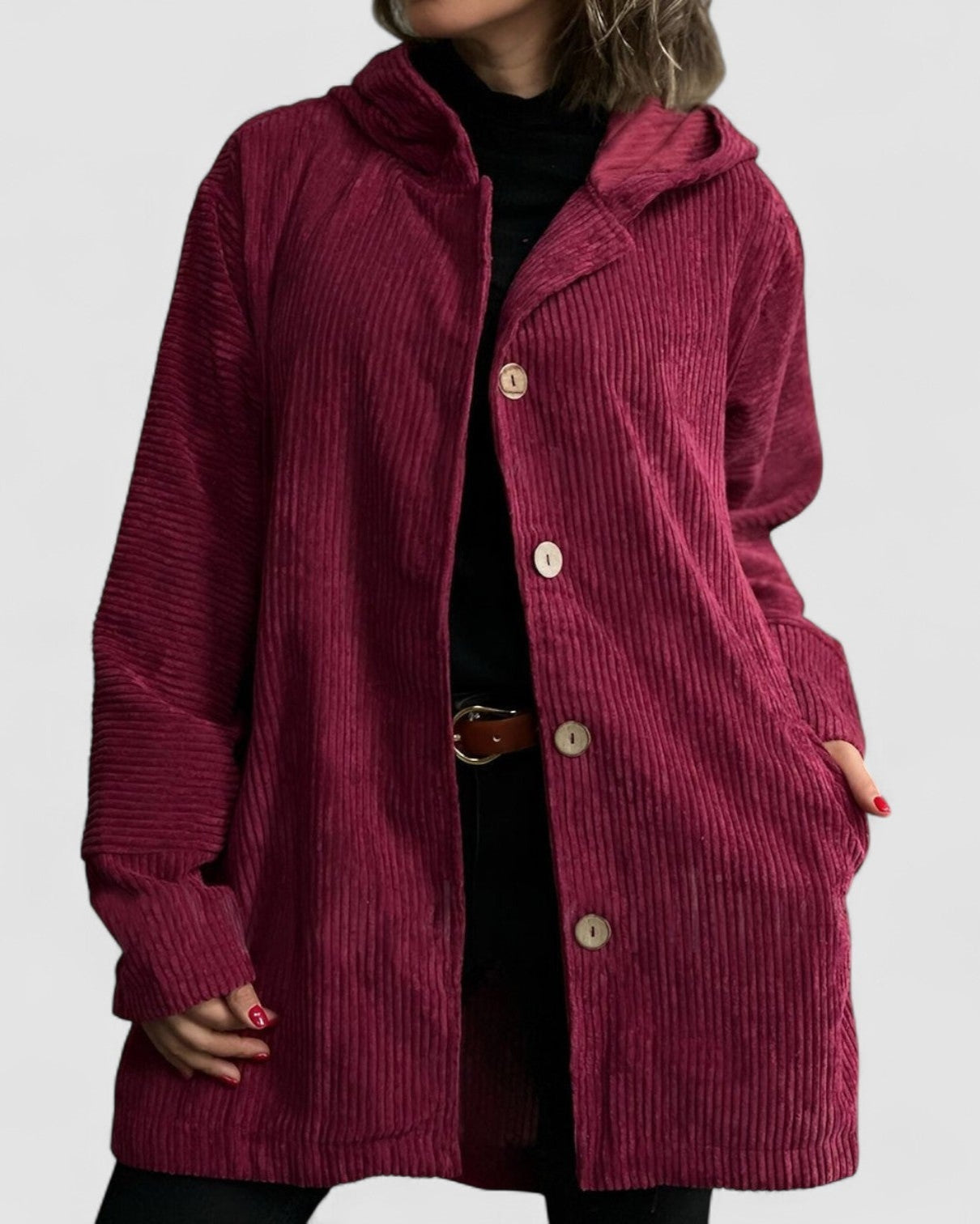 Isabelle's™ | Cozy Corduroy Hooded Jacket