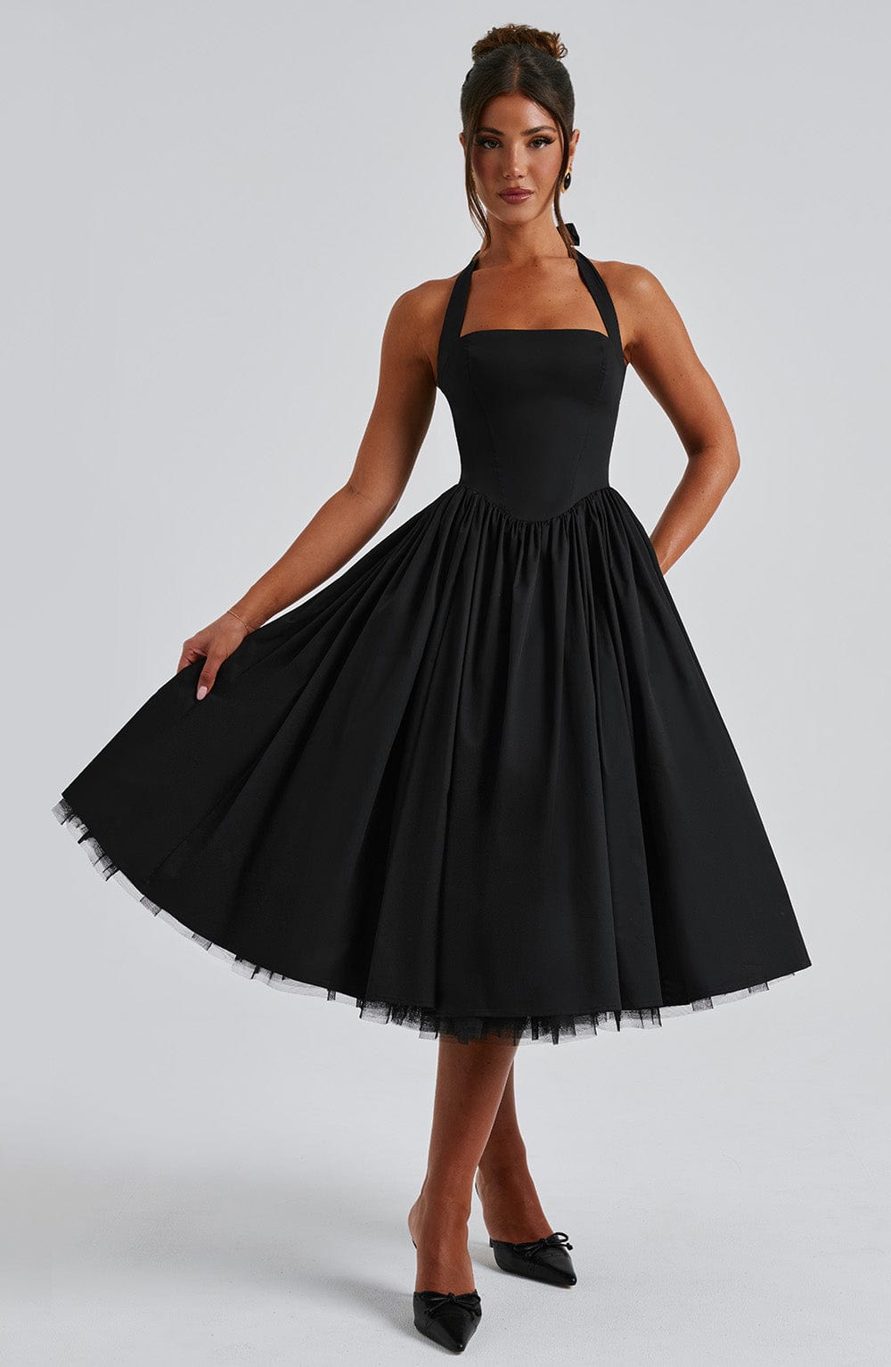 Isabelle's™ | Wedding Guest Halter Midi Dress