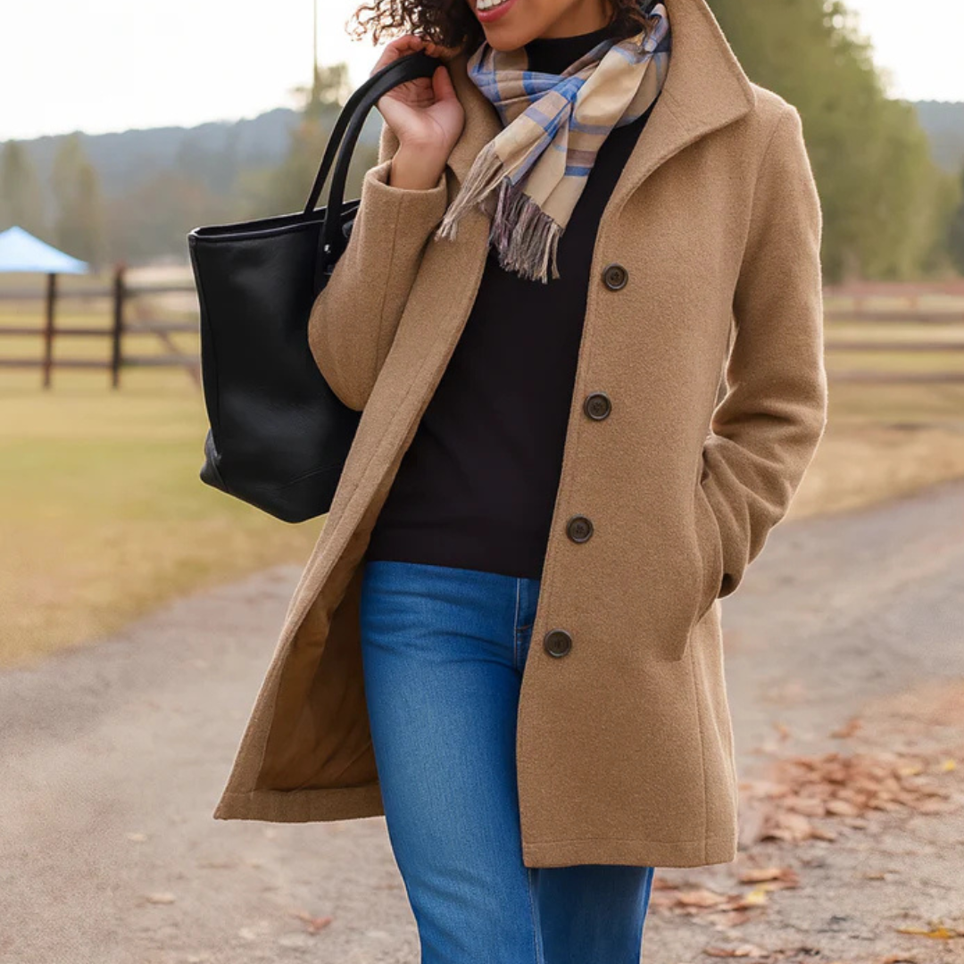 Isabelle's™ | Classic Winter Coat with Front Button Closure