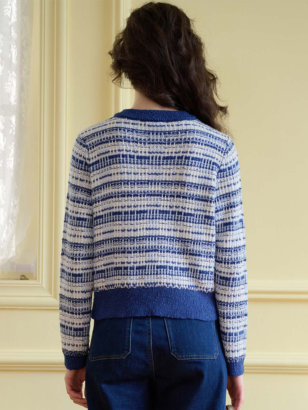 【Final Sale】Oakley Crew Neck Contrast Sweater Cardigan