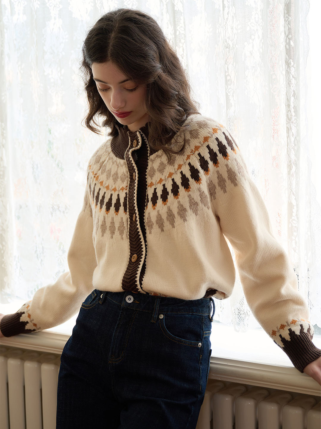 【Final Sale】Zoey Classic Fair Isle Contrast Sweater