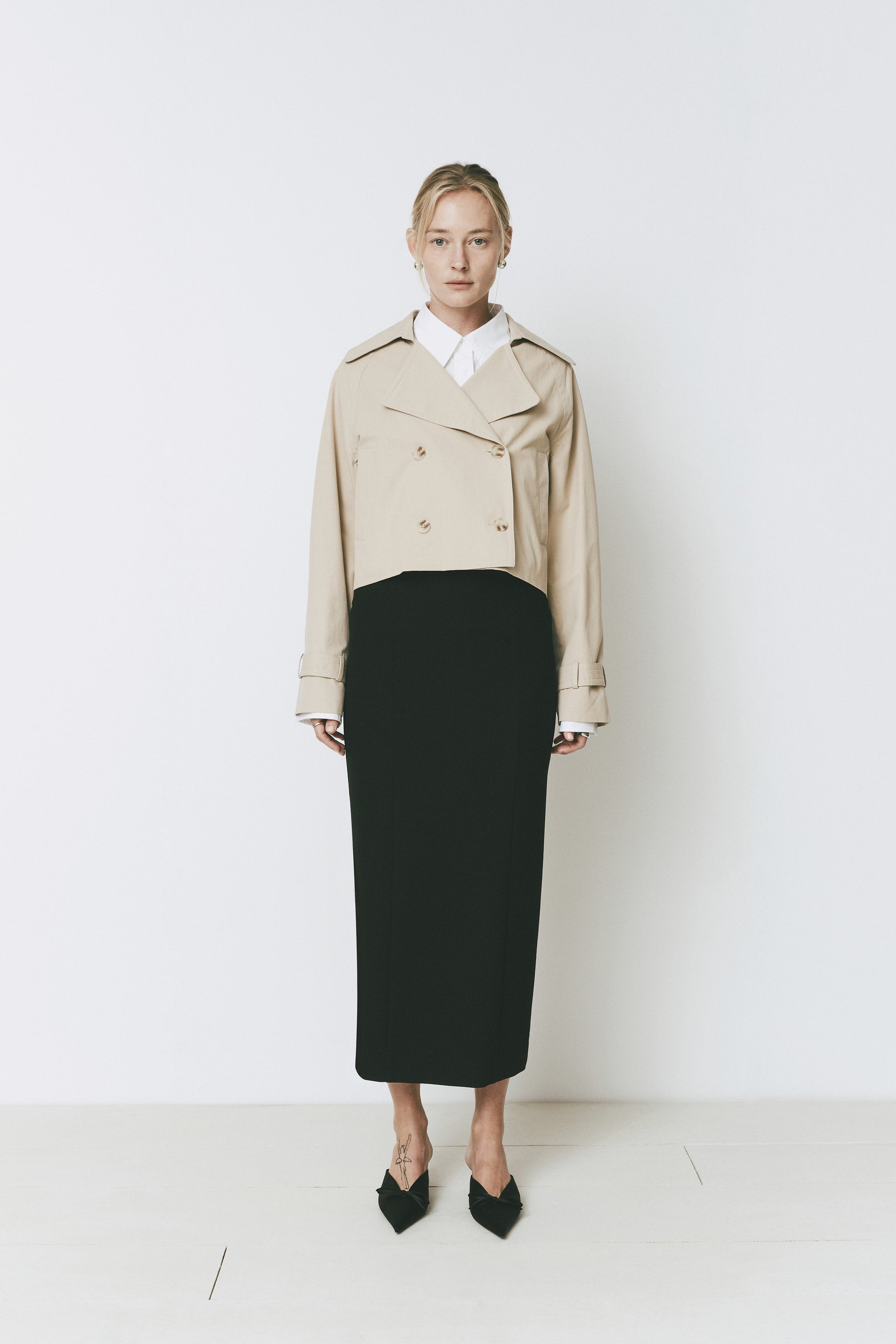 Honoré Cropped Trench Coat