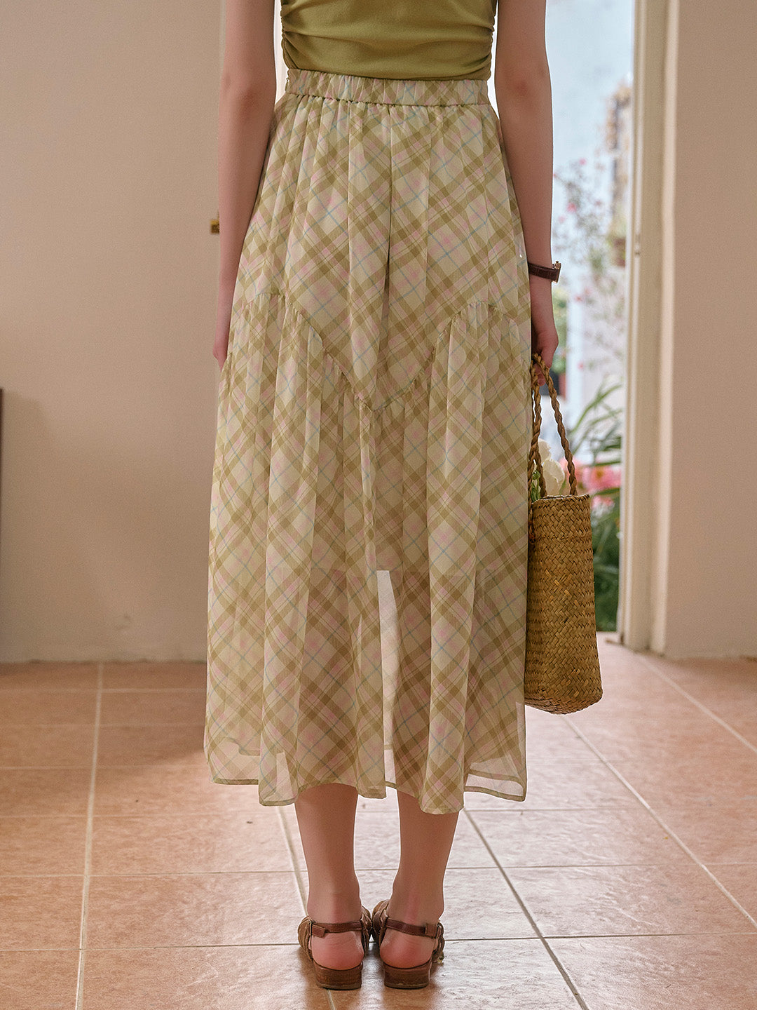 【Final Sale】Lyric Plaid Patchwork Skirt