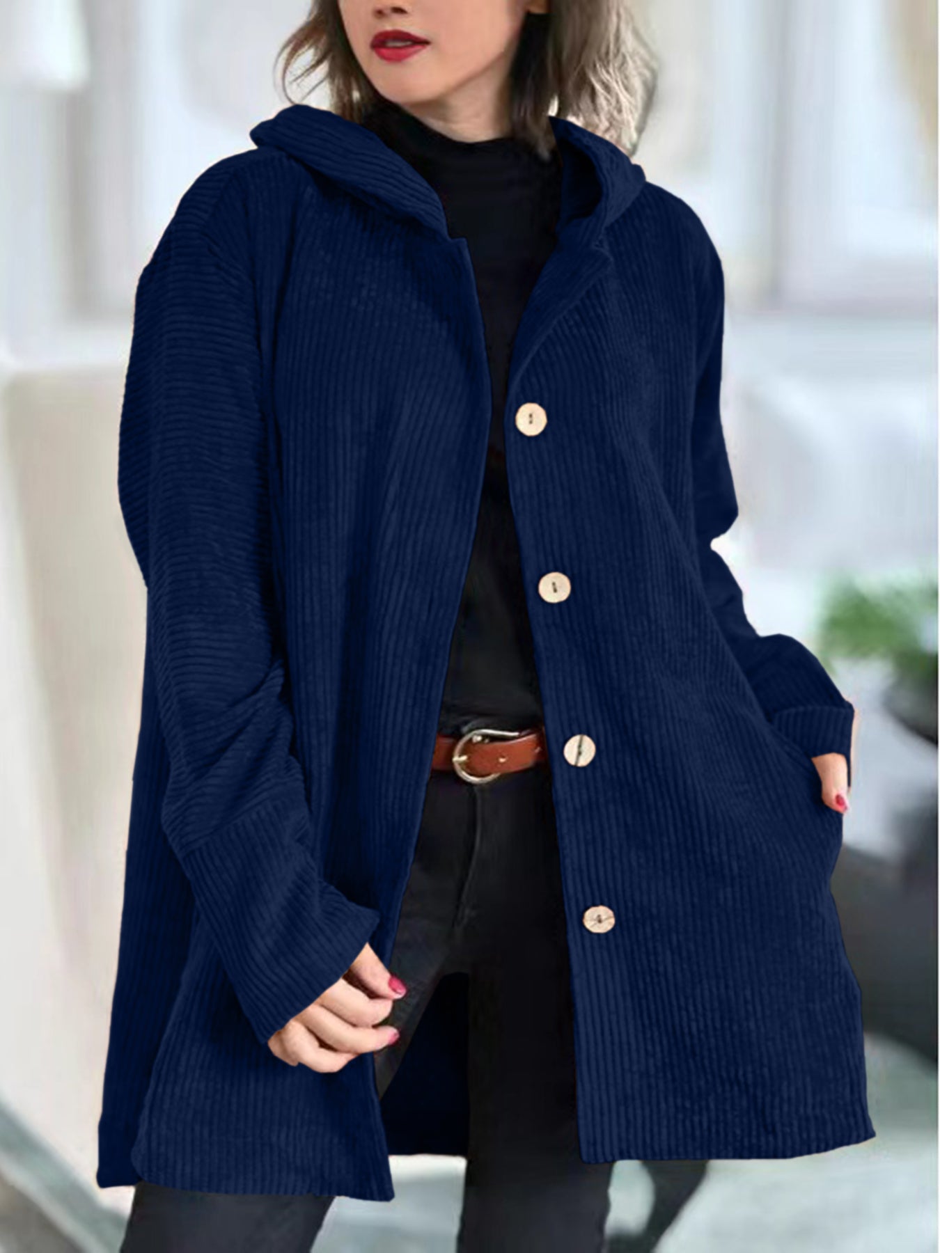Isabelle's™ | Cozy Corduroy Hooded Jacket