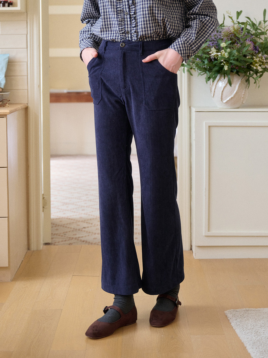 【Final Sale】Lexi Corduroy Straight Trousers