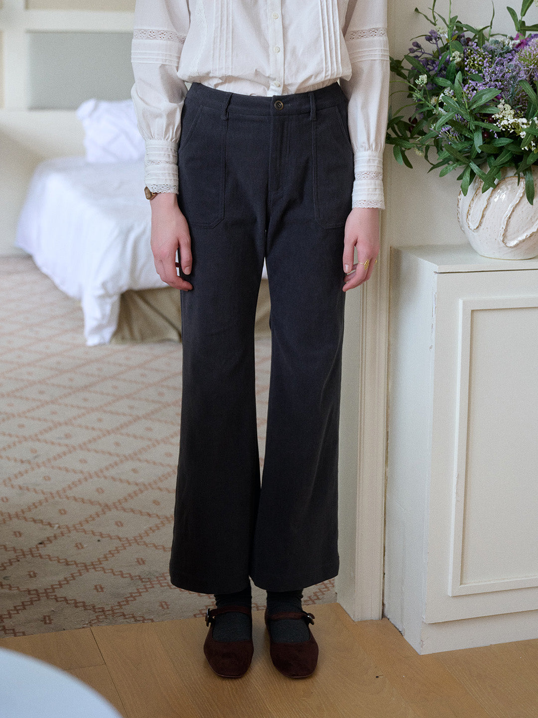 【Final Sale】Lexi Corduroy Straight Trousers