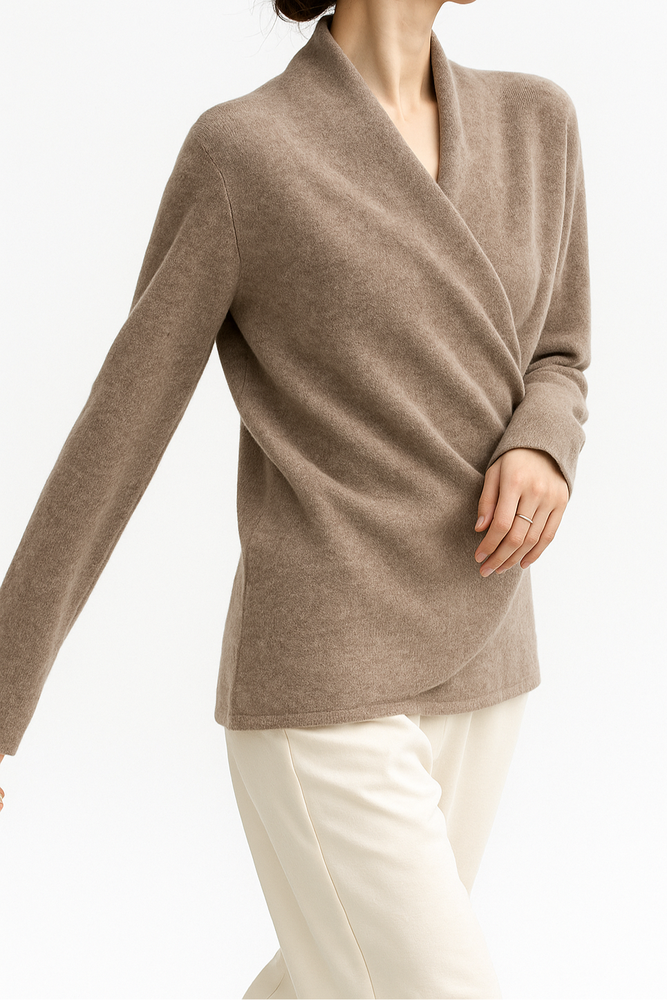 Isabelle's™ | Winter Wrap V Neck Knit Sweater