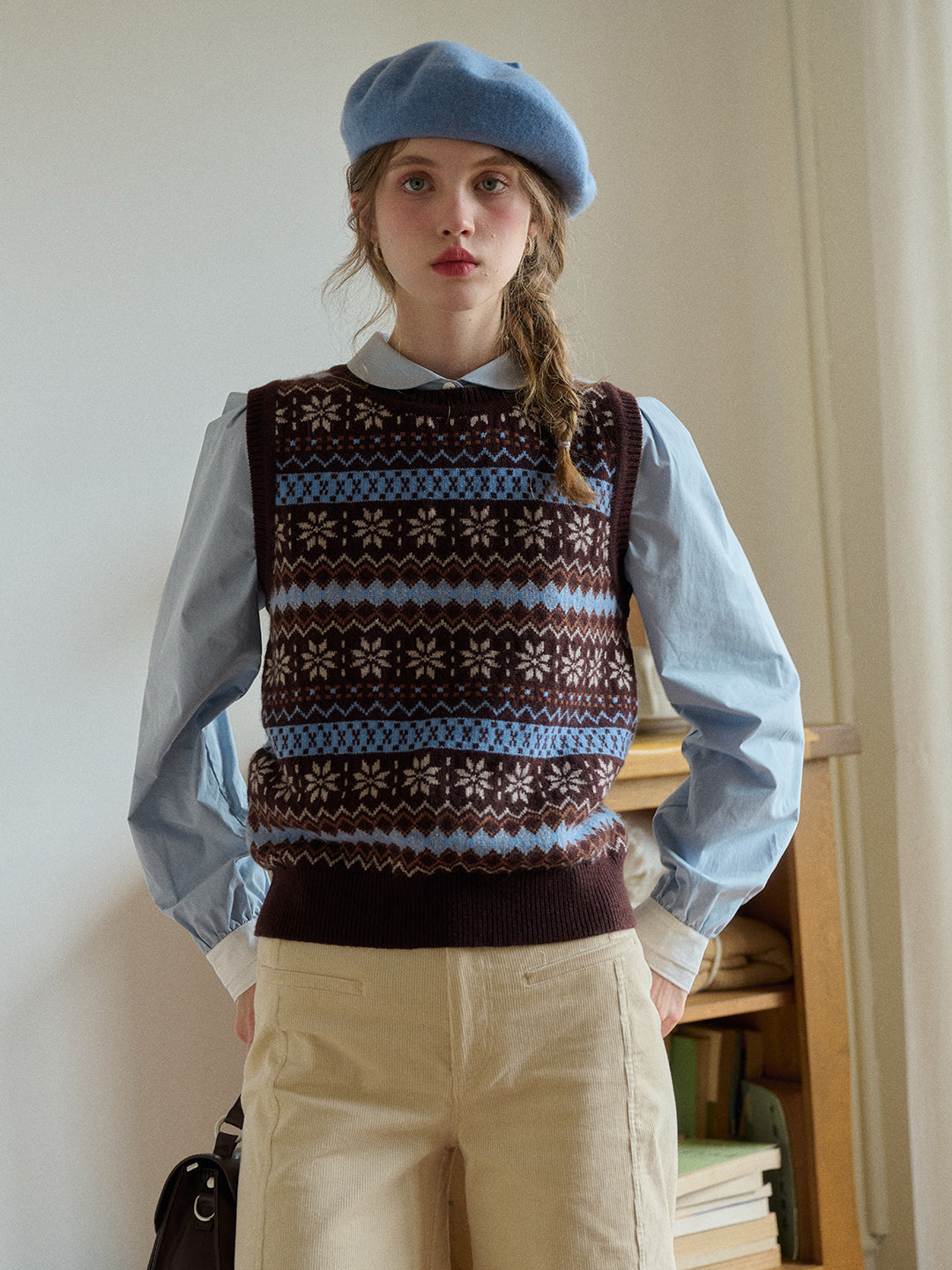 Iyla Round Neck Fair Isle Knitwear Vest
