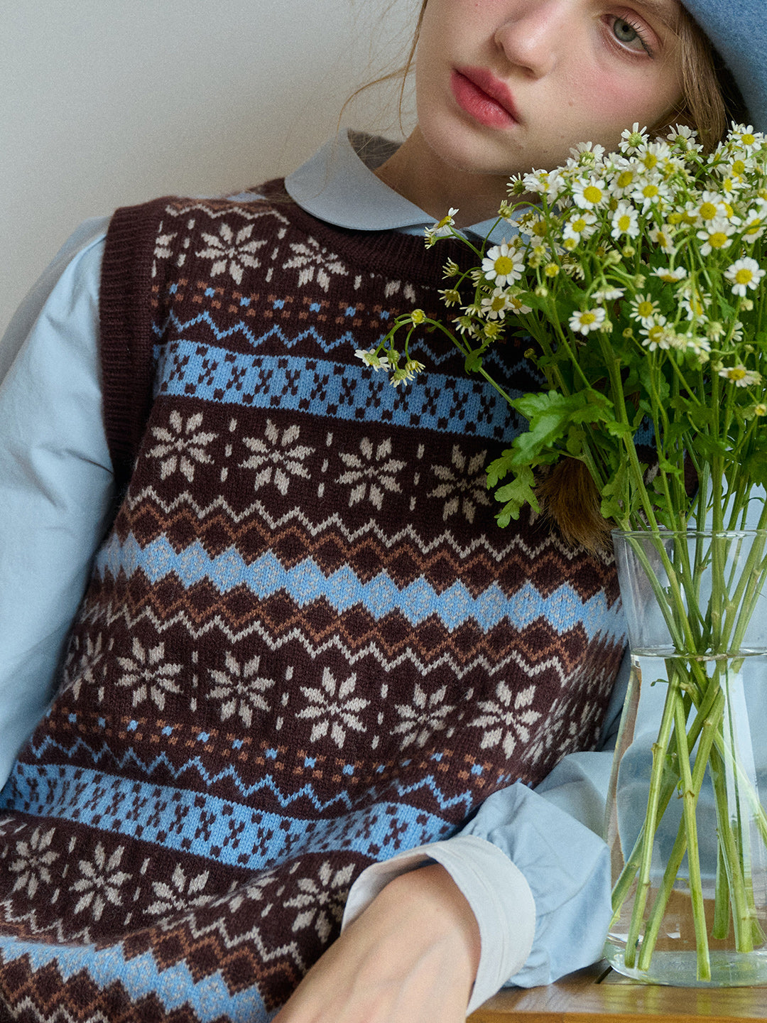 Iyla Round Neck Fair Isle Knitwear Vest