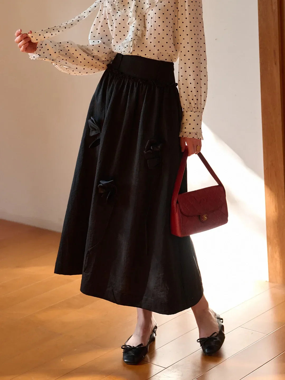 August 3D Flower A-Line Skirt