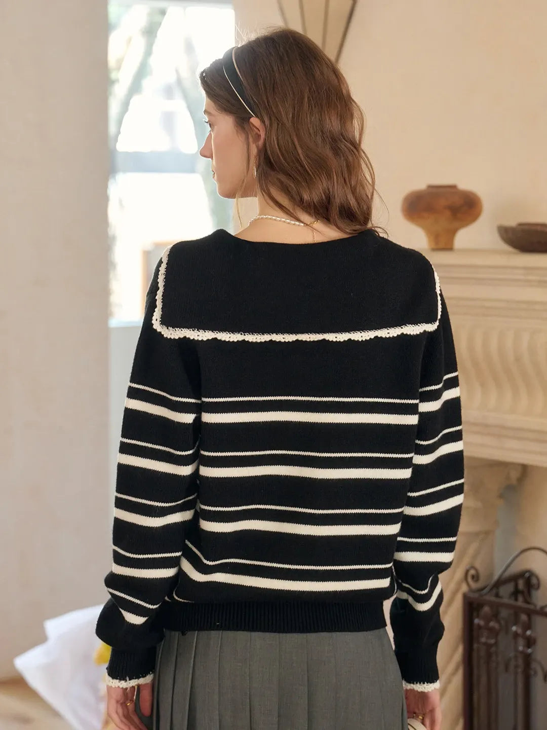 Stormi V-Neck Stripe Cardigan