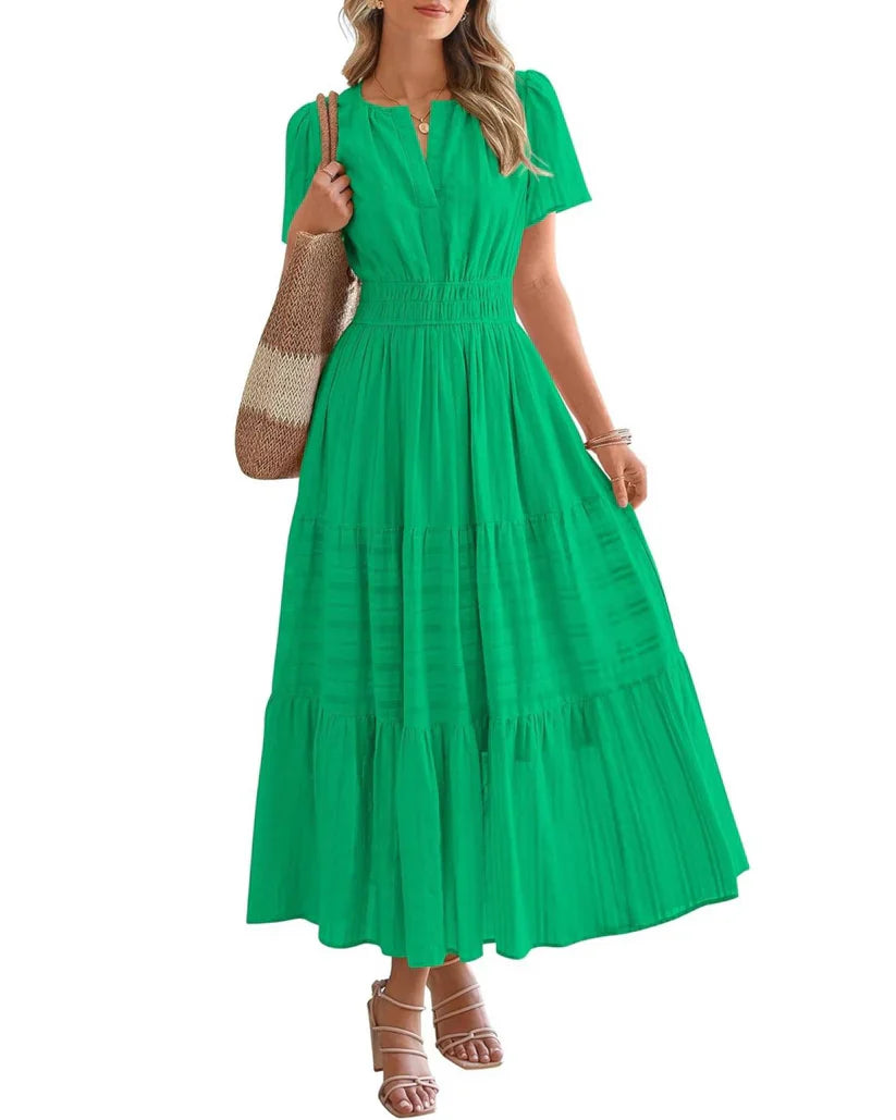 Isabelle's™ | Smocked Waist Tiered Maxi Dress