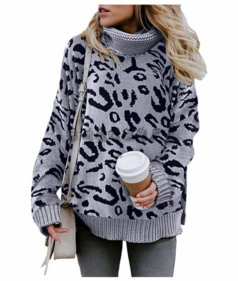 Leopard knit sweater