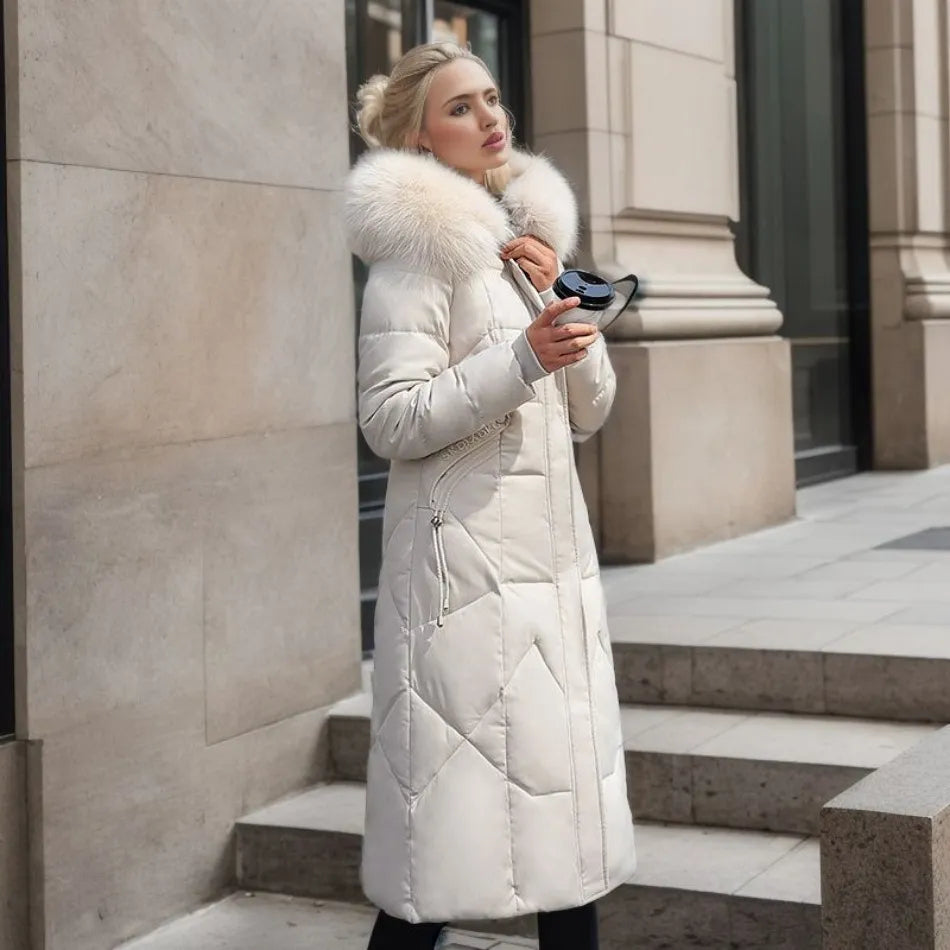 Isabelle's™ | Winter Quilted Coat with Hood Trim