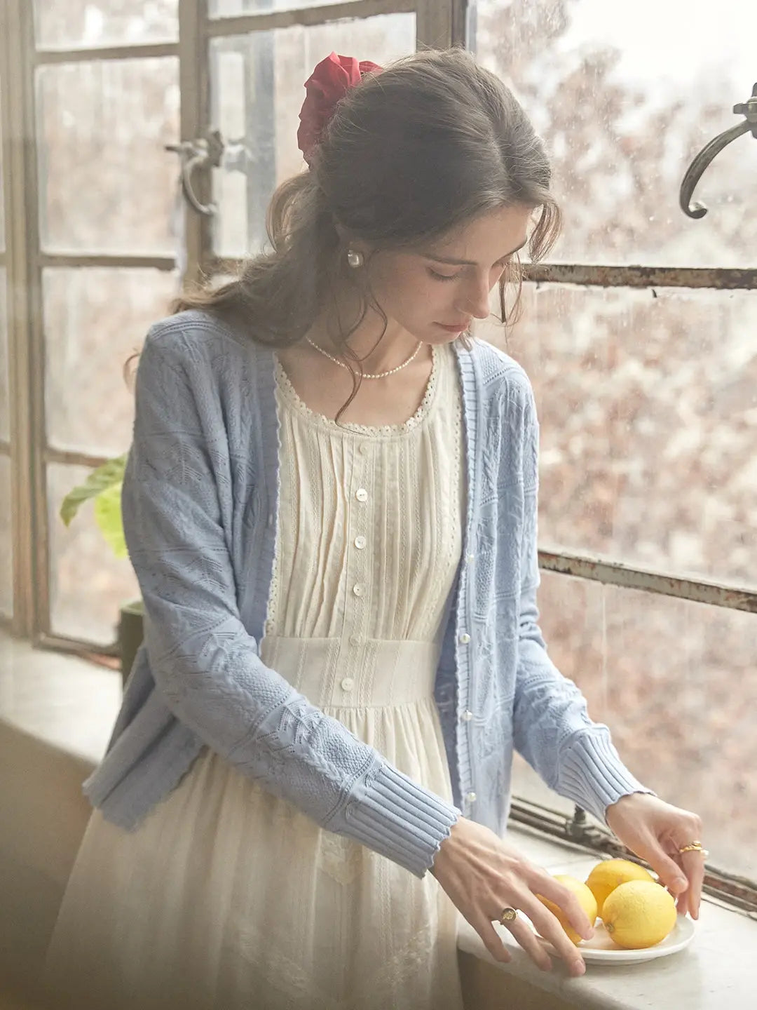 Elouise V-Neck Wool Cardigan