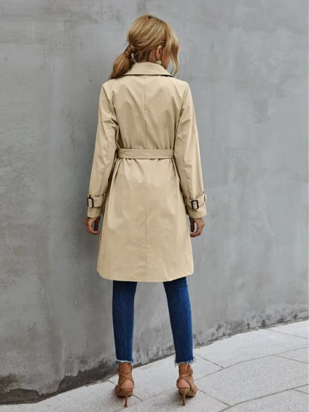 Isabelle's™ | Double Breasted Belted Trench Coat