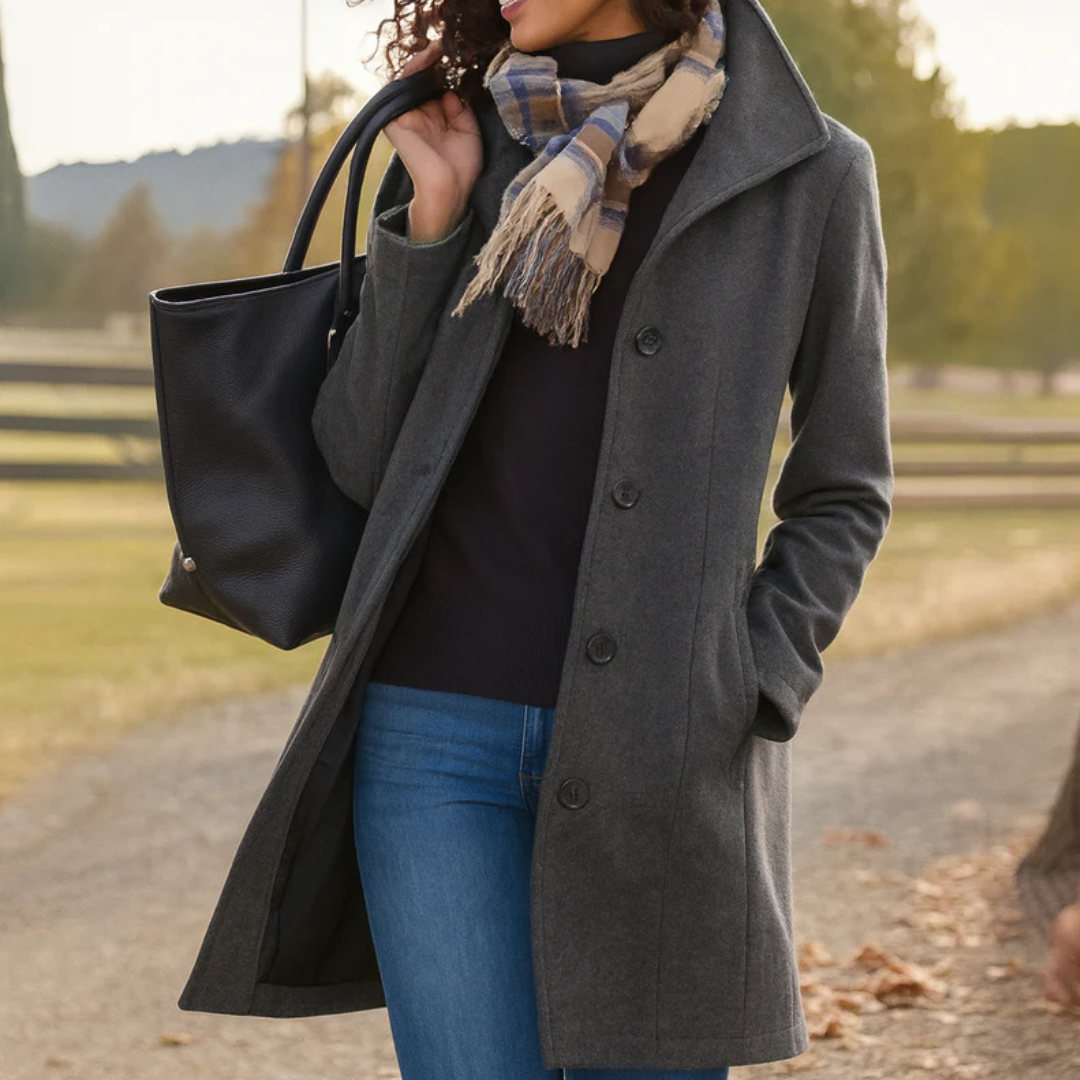 Isabelle's™ | Classic Winter Coat with Front Button Closure