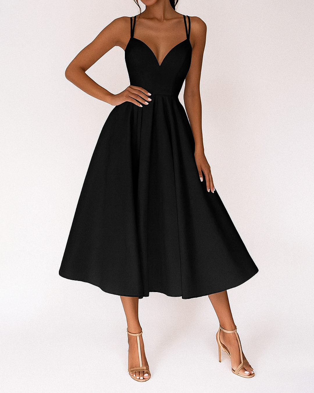 Isabelle's™ | Wedding Guest Strappy Midi Dress