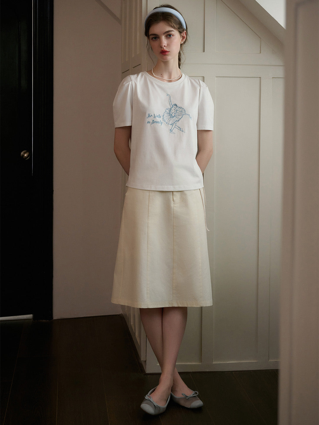 【Final Sale】Kinslee Micro A Line Slit Tie Skirt