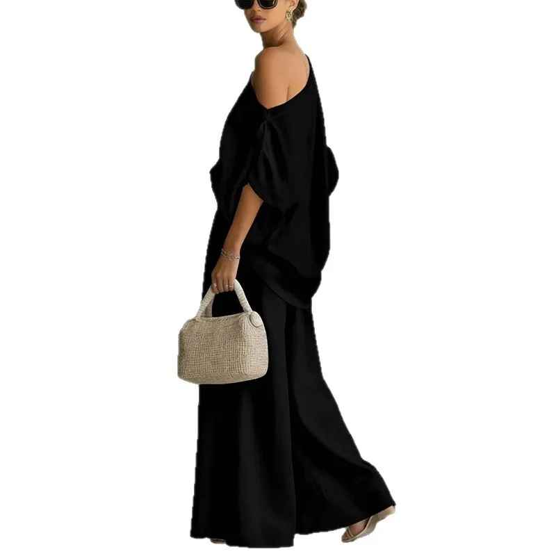 Isabelle's™ | Soft Off-Shoulder Top and Tapered Pants Set