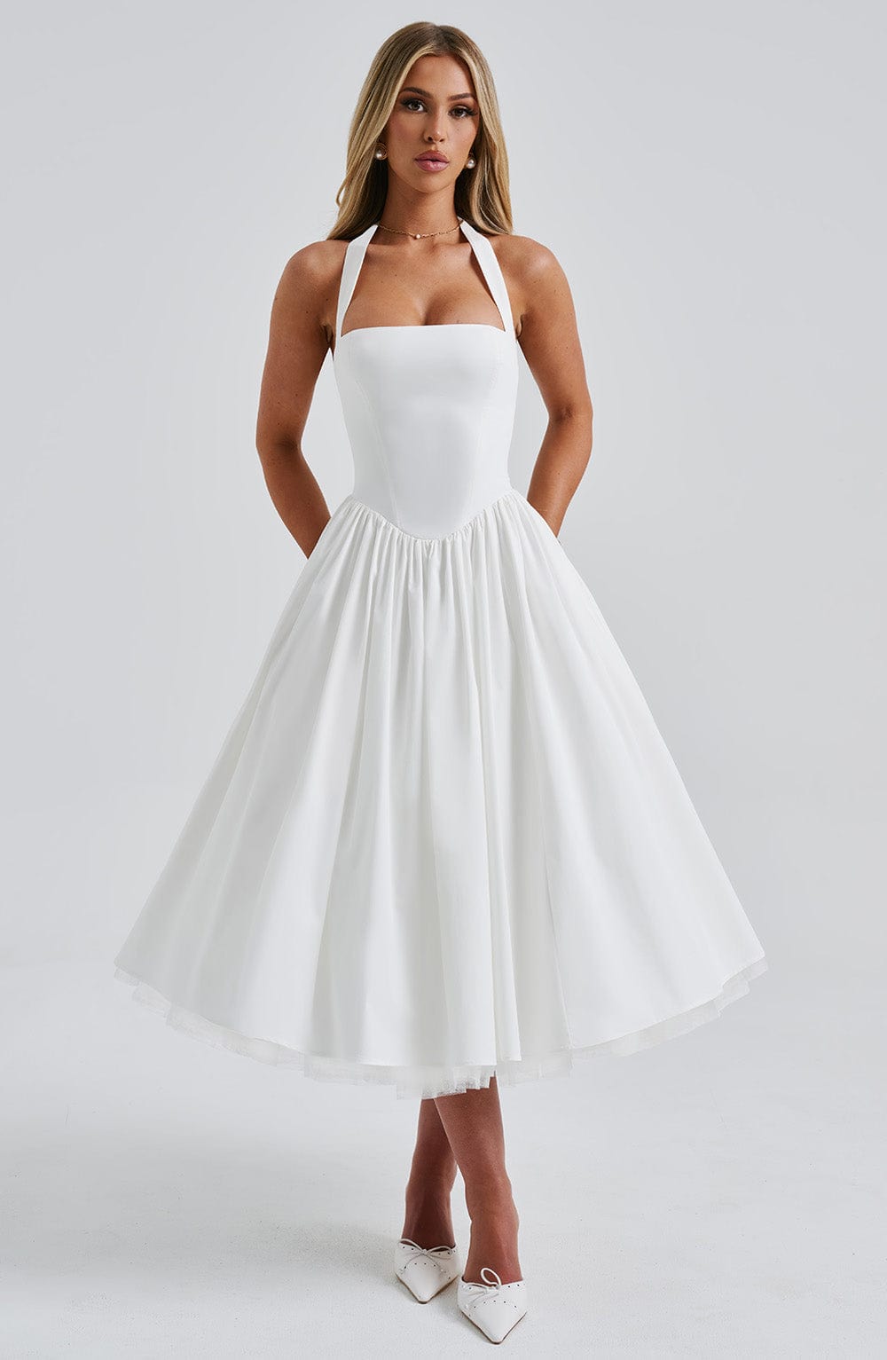 Isabelle's™ | Wedding Guest Halter Midi Dress